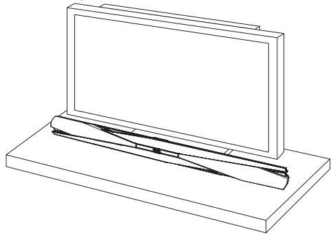 JBL SB 300 - PLACER la BARRE de son sur un MEUBLE - 1