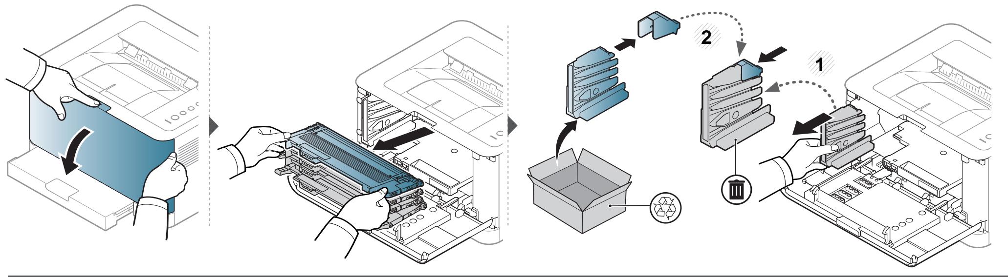 SAMSUNG SL-C430 - Remplacement du récapuérateur de toner - 1