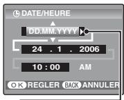 FUJIFILM A510 - Changez le format de la date. - 1