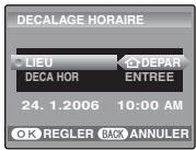 FUJIFILM A510 - Utilisation de la fonction de décalage horaire. - 1