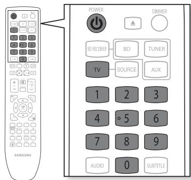 SAMSUNG HT-BD8200T - Lorsque vous commandez le téléviseur avec la télécommande - 1