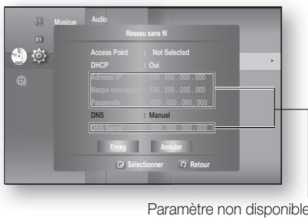 SAMSUNG HT-BD8200T - Configuration des options réseau - 3