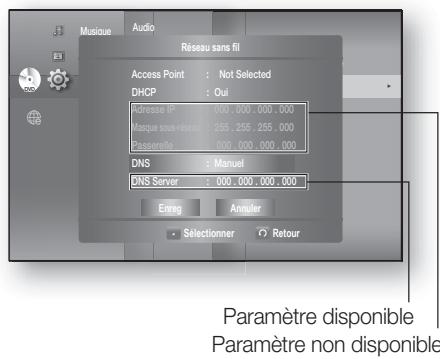 SAMSUNG HT-BD8200T - Configuration des options réseau - 1