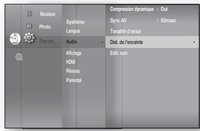 SAMSUNG HT-BD8200T - Réglage de la distance des enceintes - 2