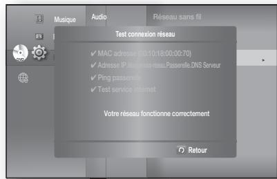 SAMSUNG HT-BD8200T - Test de connexion réseau - 1