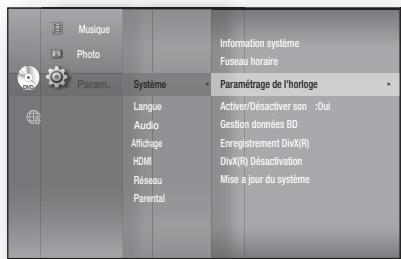 SAMSUNG HT-BD8200T - Réglez l'heure - 1