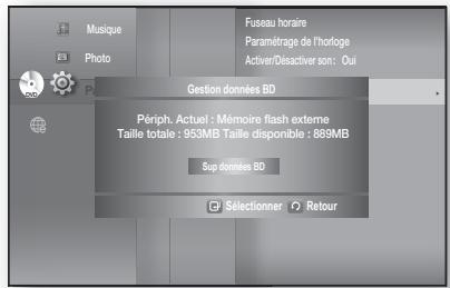 SAMSUNG HT-BD8200T - Description du périphérique (stockage) sur le lecteur - 1