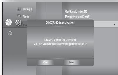 SAMSUNG HT-BD8200T - Divx(r) désactivation - 3