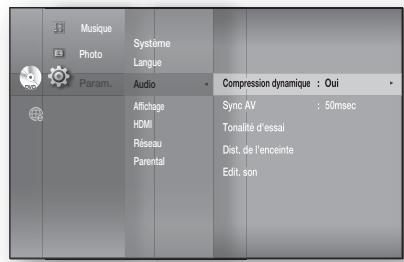 SAMSUNG HT-BD8200T - Réglage de la distance des enceintes - 1