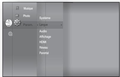 SAMSUNG HT-BD8200T - Configuration des options de language - 2