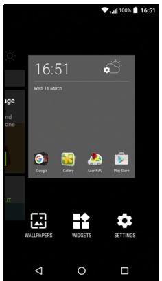 ACER LiQUiD ZEST4G BLEU - Ajouter des widgets à l'écran d'accueil - 1