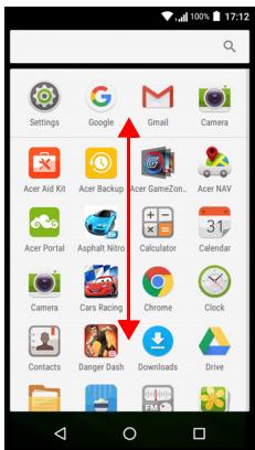 ACER LiQUiD ZEST4G BLEU - La liste des applis - 1