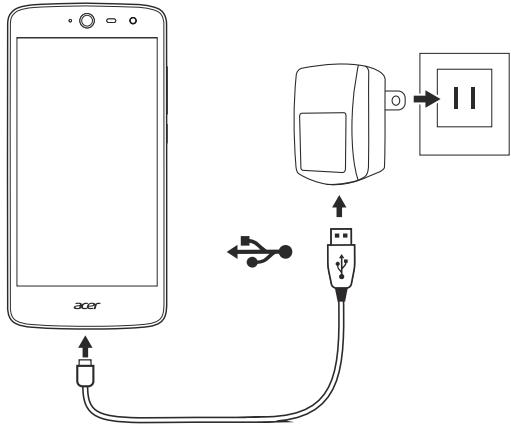 ACER LiQUiD ZEST4G BLEU - Charger la batterie - 1