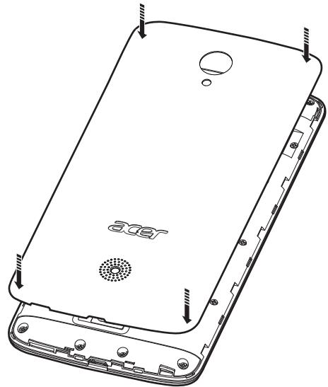 ACER LiQUiD ZEST4G BLEU - Insérer les cartes SIM et la carte microsd - 3