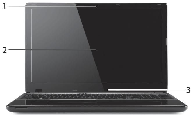 PACKARD BELL EASYNOTE TE69BM-29204G50MN - Vue supérieure - affichage - 1