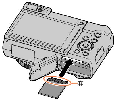 PANASONIC LUMIX DC-TZ90 - Inserting and removing the card (optional) - 2