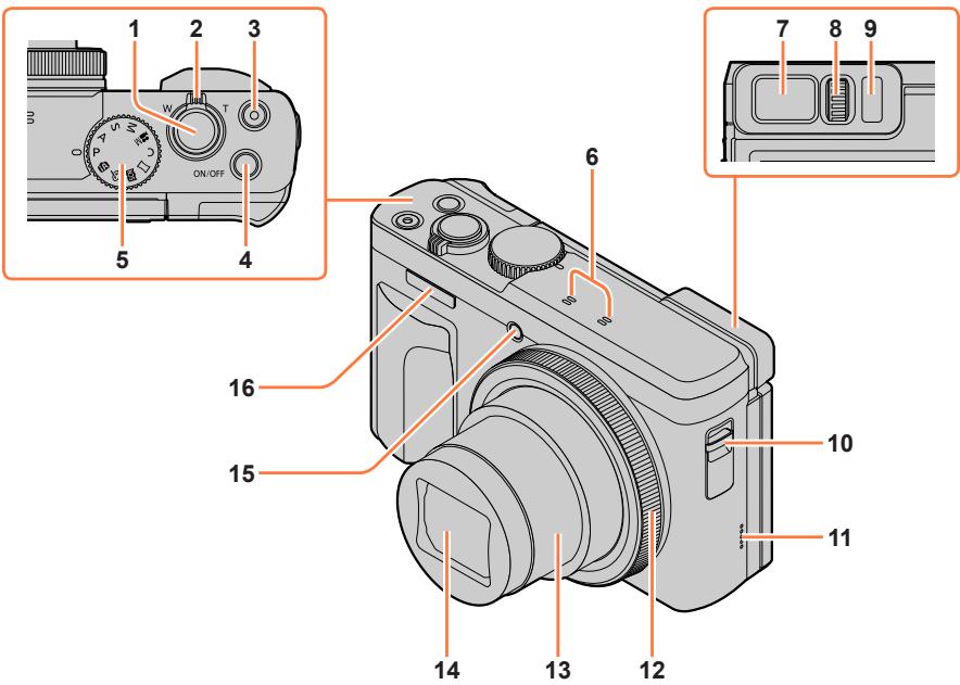 PANASONIC LUMIX DC-TZ90 - Names and Functions of Main Parts - 1