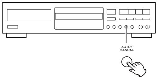 TEAC CD-RW890 - Sélectionnez le mode d'affichage de numéro de piste avec la touche auto/manual. - 1