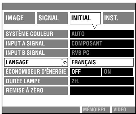 YAMAHA DPX-1 - Sélectionnez l'option de menu à régler en effectuant les opérations 1 à 3 de "Opérations de base de menu". - 1