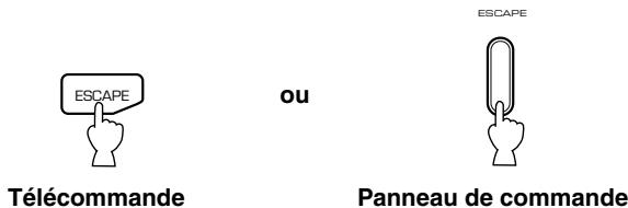 YAMAHA DPX-1 - Àprous avoir repositionné le menu, appuyez sur la touche ESCAPE pour revenir au menu. - 1