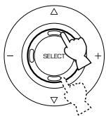 YAMAHA DPX-1 - Appuyez sur la touche  ou  pour déplacer le curseur sur l'option de menu suivante. - 1