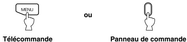 YAMAHA DPX-1 - Appuyez sur la touche MENU pour ouvrir le menu. - 1