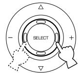 YAMAHA DPX-1 - Appuyez sur la touche + ou - pour selectionner un groupe de menus. - 1