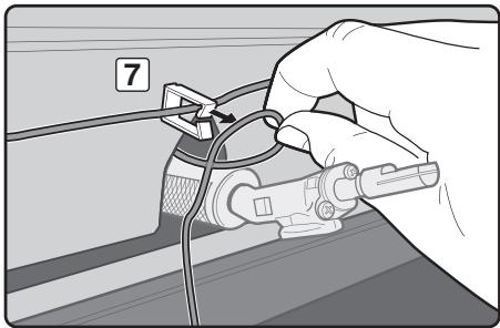 WEBER GENESIS E310 GREY - Attention : tous les fils doivent être correctement passés à travers les clips. - 1