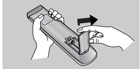 LG-GOLDSTAR 37LP1R - Insertion des piles - 1