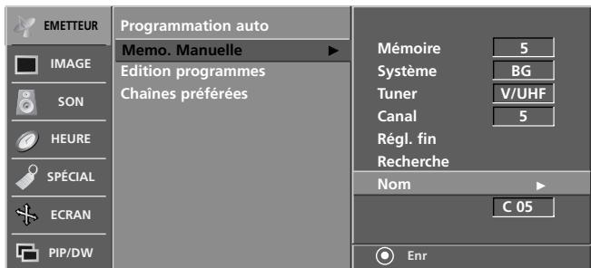 LG-GOLDSTAR 37LP1R - Affectation d'un nom à une chaîne - 2