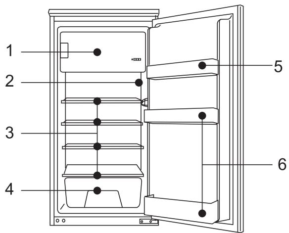 SCHNEIDER 10151 - Schéma du réfrigérateur - 1