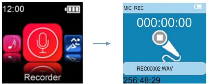 MPMAN WATCH ME 4GO - Mode enregistreur - 1