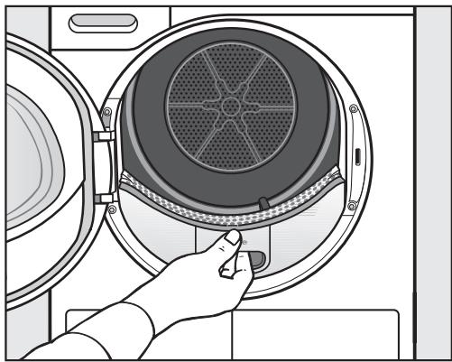 MIELE TWF760WP - Retirer les peluches visibles - 1