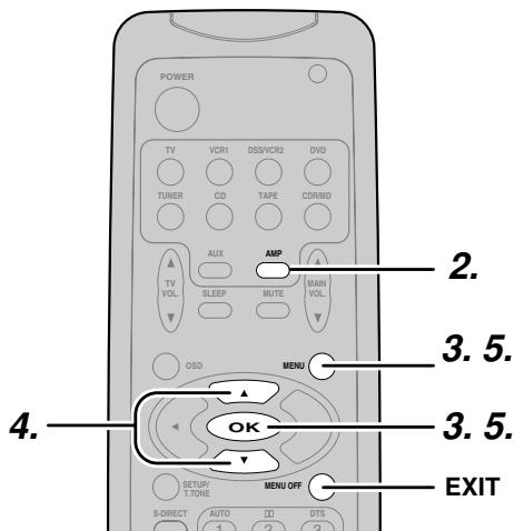 MARANTZ SR4400 - Passage à l'élément de MENU désiré du MENU de configuration (SETUP MENU) - 1