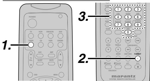 MARANTZ SR4400 - APPEL DIRECT D'une frequency - 1