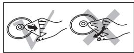 PANASONIC DVDLS912 - Précautions à prendre lors de la manipulation des disques - 1