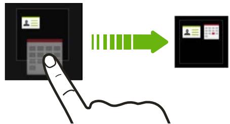 HTC ONE AS GOLD - Regrouper des applications sur le panneau de widgets et la barre de lancement - 1