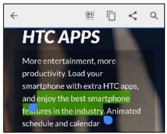 HTC ONE AS GOLD - Sélectionner, copier et coller du texte - 1