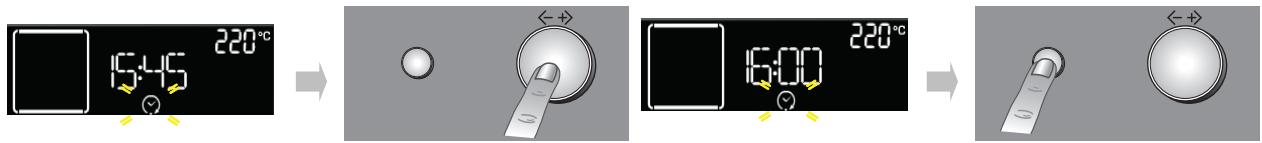 WHIRLPOOL AKZ590NB - Réglage de l'heure de fin cuisson /départ retarde - 1