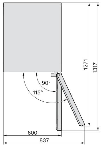 MIELE KWT4584 - Dimensions d'installation/vue de dessus - 2