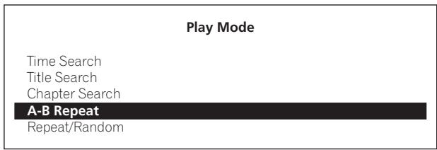 PIONEER BDP-51FD - Lecture répétée d'un passage précis d'un titre ou d'une plage (répétition a-b) - 2