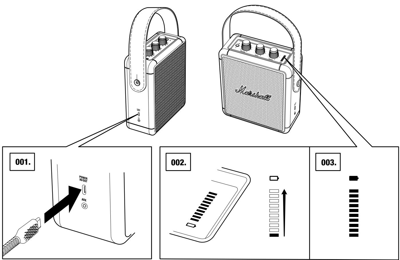 MARSHALL Stockwell II - Charger la batterie interne - 2