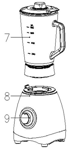 BRANDT BLE250G - description du blender - 2