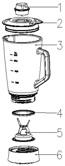 BRANDT BLE250G - description du blender - 1