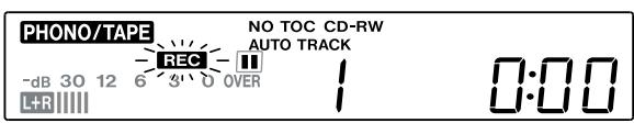 TEAC LP-R500A - Appuyez sur la touche RECORD. - 2