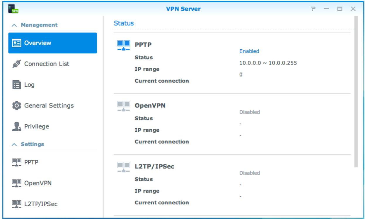 SYNOLOGY DS416 - Configuration d'une connexion VPN - 1