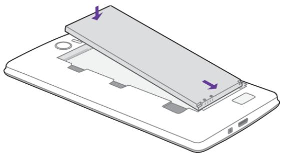 NEFFOS C5 4G GRiS - Insérez la batterie - 1