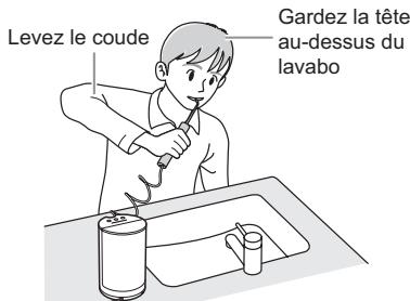 PANASONIC EW1611 W503 - Fixez fermement le réservoir à l'appareil principal et fixez le couvercle du réservoir d'eau. - 6