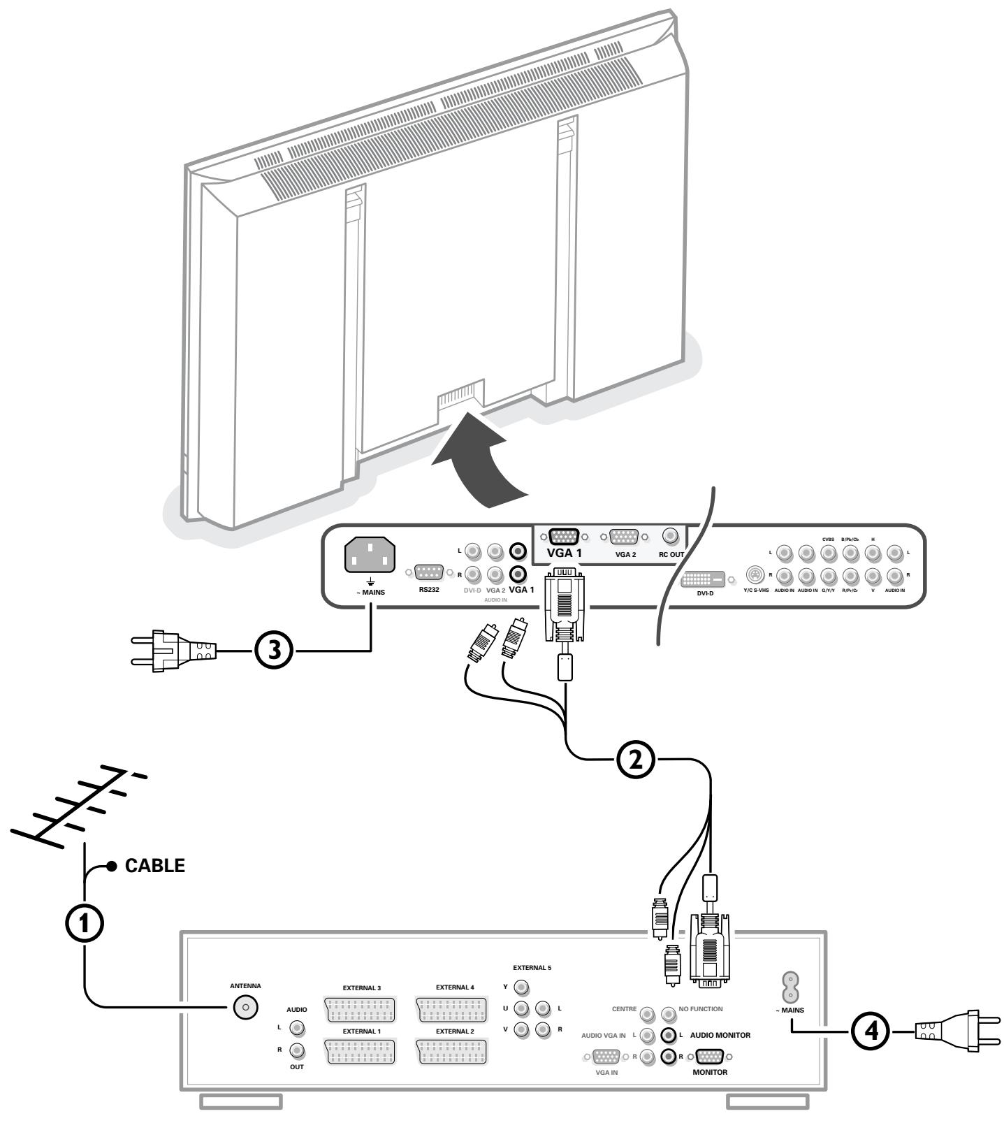 PHILIPS 50PF9964/12S - Boîtier de réception TV avec moniteur sans haut-parleur - 4