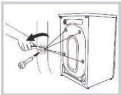 DARTY THOMSONLAVE LINGE FRONTALTW1480EU - Retrait des boulons de transport - 1